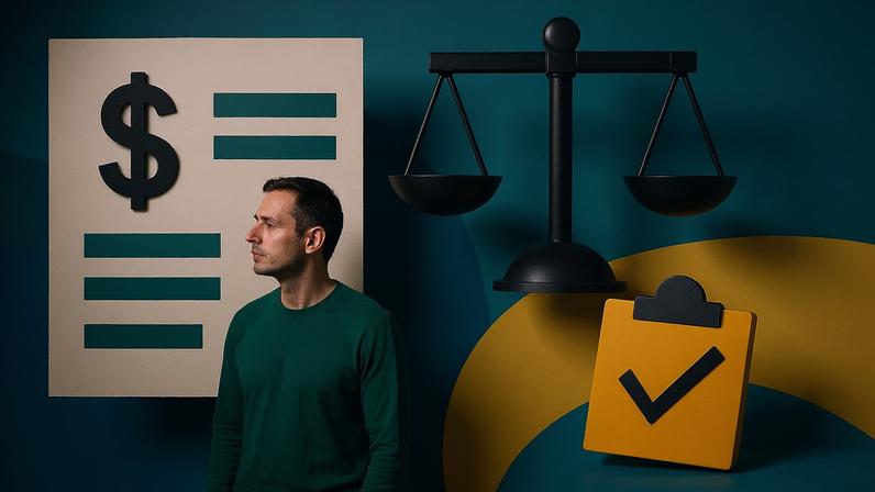Fisco adia bloqueio técnico para IBS e CBS, mas empresas continuam obrigadas a destacar tributos nas notas fiscais. (Foto: Imagem criada utilizando Dall-E/Gazeta do Povo)