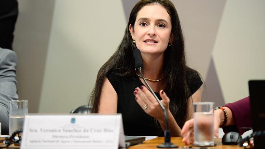 Veronica Rios, diretora-presidente da Agência Nacional de Águas e Saneamento Básico (ANA), durante audiência pública no Senado (Foto: Saulo Cruz/Agência Senado)