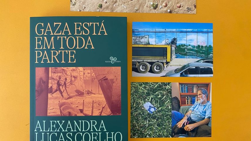 Capa do livro: Gaza Está Em Toda Parte. (Reprodução: Instagram @alexandralucascoelho)