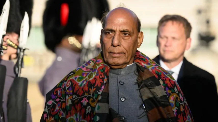 O Ministro da Defesa da Índia, Rajnath Singh, participou da reunião da SCO na China (Foto: Getty Images)
