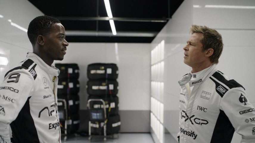 Damson Idris e Brad Pitt em 'F1: o filme' (Foto: Divulgação)