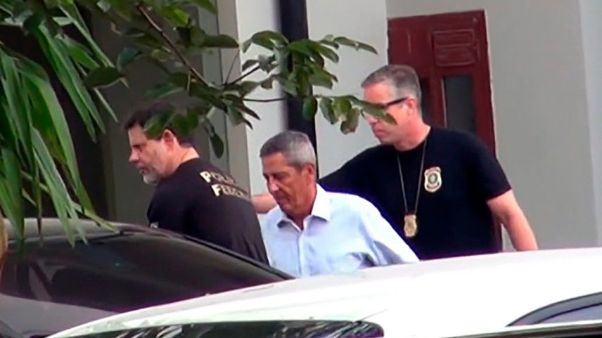 General Braga Netto é levado preso pela Polícia Federal (Foto: Reprodução/TV Globo/José Lucena)