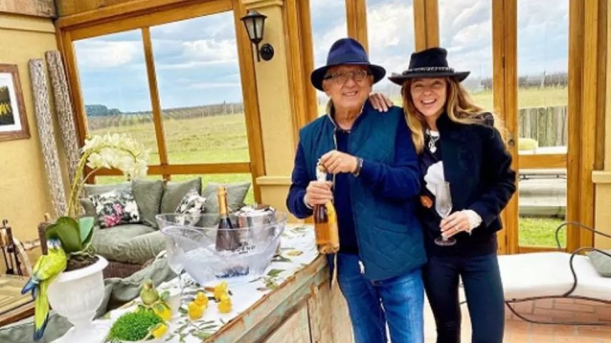 Galvão Bueno e Desirée Soares em fazenda (Foto: Reprodução / Instagram)