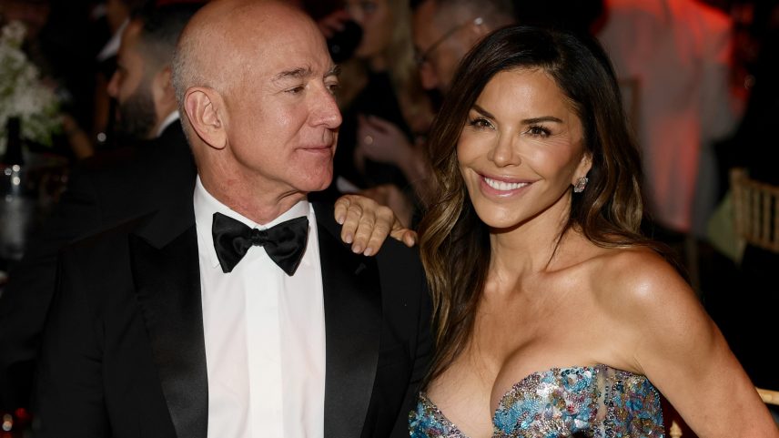 Jeff Bezos e Lauren Sánchez (Foto: Andreas Rentz/amfAR / Colaborador/Getty Images)