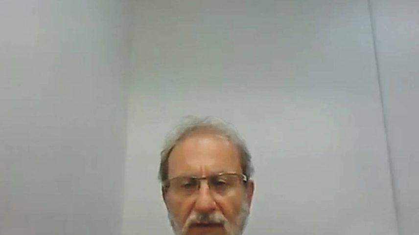 Doleiro Alberto Youssef, pivô da Operação Lava Jato, durante audiência de custódia realizada em 2023 pela 13ª Vara Federal de Curitiba (Foto: Reprodução/JF-PR)
