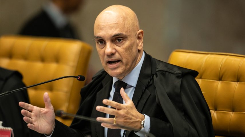 Ministro Alexandre de Moraes no plenário do STF (Foto: Brenno Carvalho / Agência O Globo)