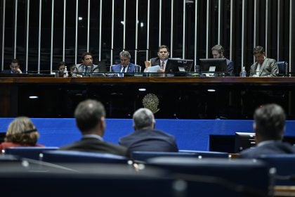 Davi Alcolumbre comanda sessão do Senado Federal do dia 25 de junho de 2025. (Foto: Andressa Anholete/Agência Senado)