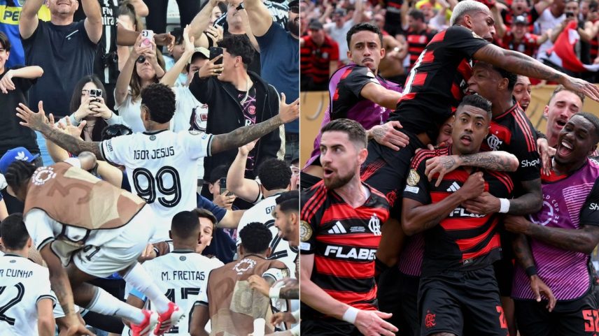 Botafogo e Flamengo deixam — (Foto: Frederic J. Brown / AFP; David Ramos / GETTY IMAGES NORTH AMERICA / Getty Images via AFP)