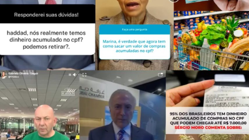 Deepfakes de políticos são usados para enganar usuários das redes sociais com promessa de dinheiro (Foto: Divulgação/Agência Lupa)