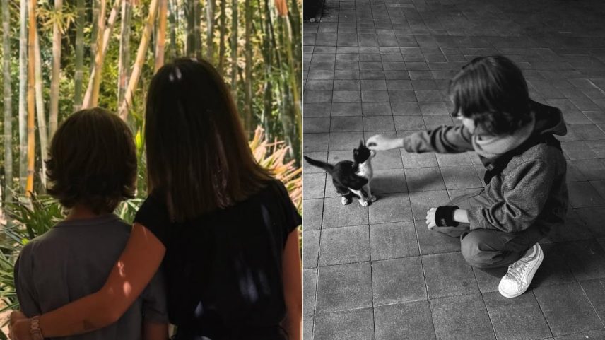 A cantora Sandy, com o filho Theo, de 11 anos (Foto: Reprodução/Instagram)