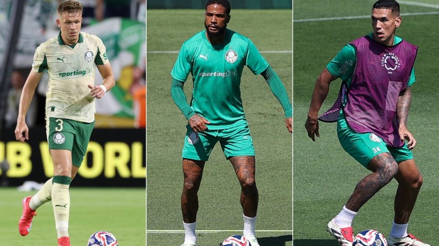 Fuchs, Micael e Naves: opções do Palmeiras na defesa (Foto: Cesar Greco/Palmeiras)