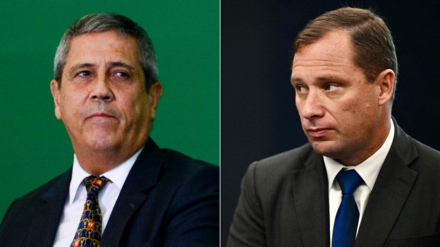 General Walter Braga Netto (à esq.), ex-candidato a vice de Jair Bolsonaro, e o tenente-coronel Mauro Cid (Foto: Fotos de Marcelo Camargo/Agência Brasil e Evaristo Sá/AFP)