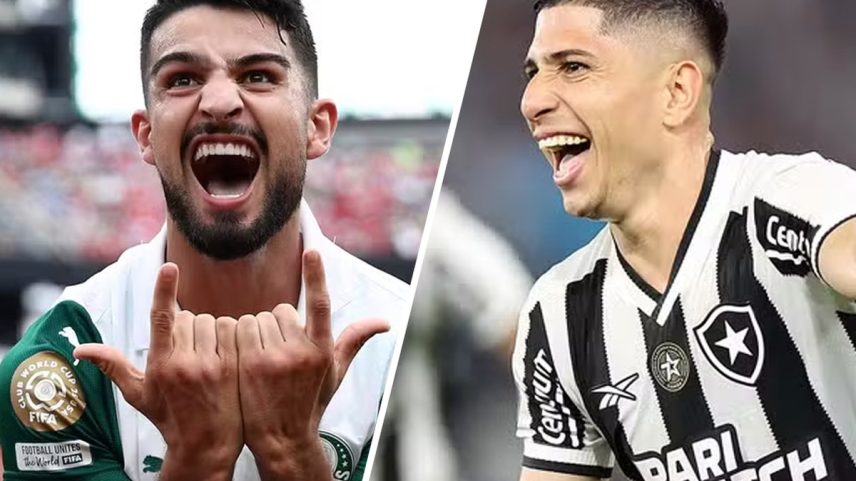 Flaco e Savarino são destaques de Palmeiras x Botafogo no Mundial — Foto: Editoria de Arte