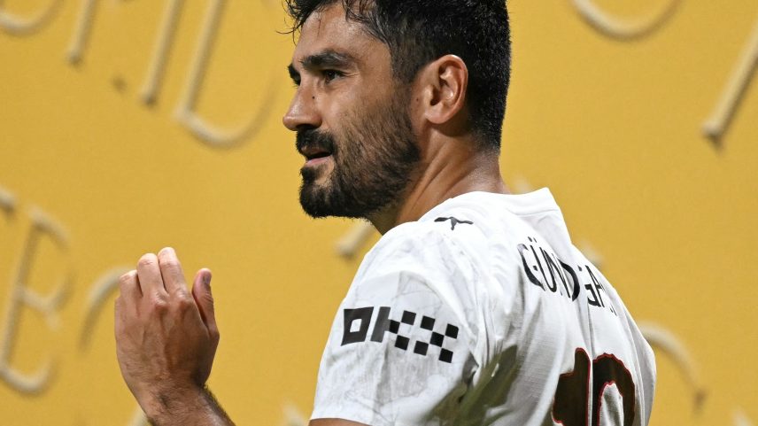 Gundogan balançou as redes duas vezes para os ingleses, que dominaram o jogo em Atlanta (Foto: Chandan Khanna / AFP)