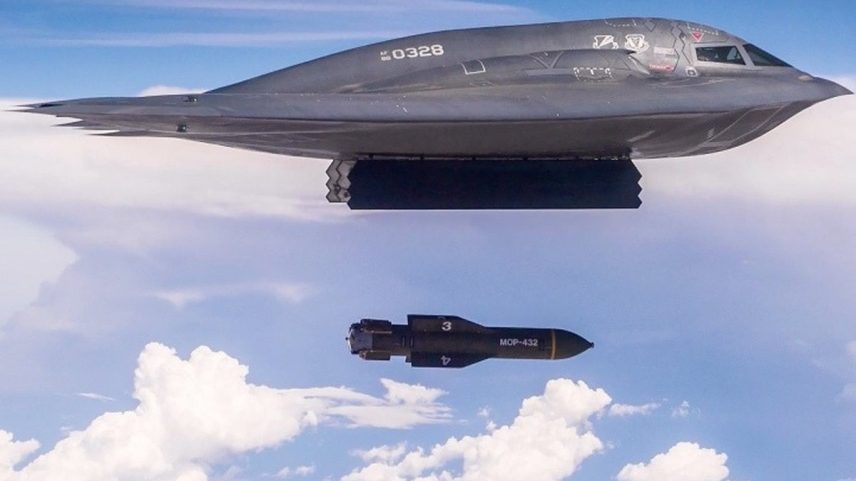 GBU-57/B Massive Ordnance Penetrator (MOP) dos EUA — Foto: Força Aérea dos EUA