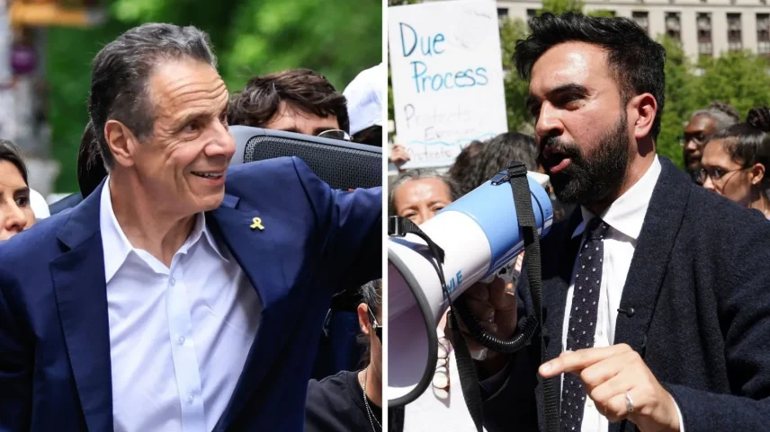 Andrew Cuomo, à esquerda, e Zohran Mamdani (Foto: Shutterstock, Reuters)