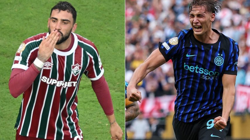 Fluminense e Inter de Milão se enfrentam pelo Mundial de Clubes — Foto: ANGELA WEISS / AFP e Buda Mendes/Getty Images/AFP