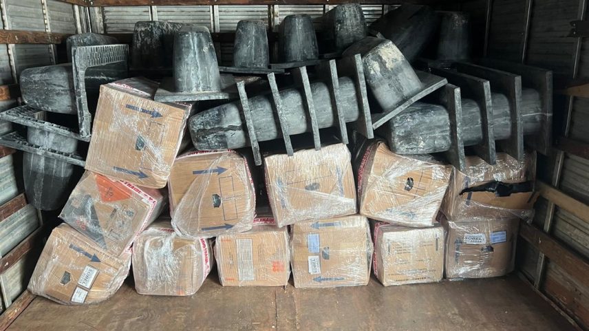 Carga de uma tonelada de maconha apreendida na Rodovia Presidente Dutra (Foto: Divulgação)