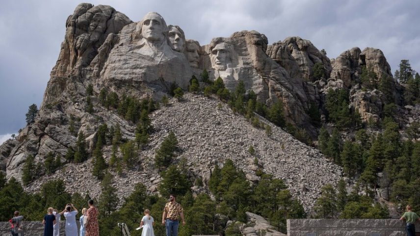 Monte Rushmore com o rosto de George Washington, Thomas Jefferson, Abraham Lincoln e Theodore Roosevelt (Foto: Ruth Fremson/The New York Times)