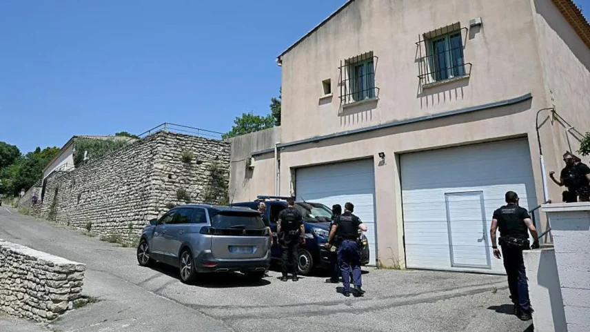 A cena em Goult foi isolada pela polícia (Foto: AFP via Getty Images)