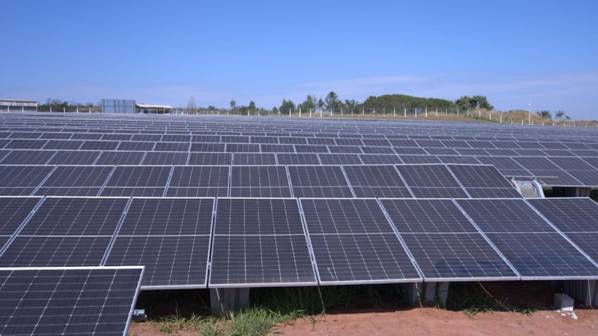 Usina de energia solar da Sabesp em Aguaí (SP), na região de Campinas (Foto: Divulgação/Sabesp)