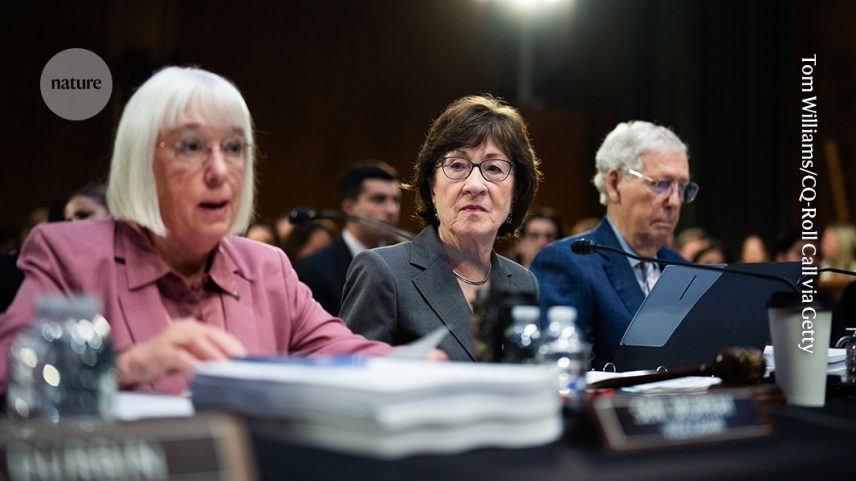 Participantes de uma reunião do comitê de apropriações do Senado dos EUA em 31 de julho: da esquerda para a direita, Patty Murray, uma democrata do estado de Washington; Susan Collins, uma republicana do Maine; e Mitch McConnell, um republicano do Kentucky. (Foto: Tom Williams/CQ-Roll Call via Getty)