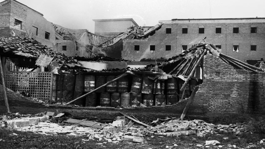 A banda terrorista ETA atentou contra a casa cuartel da Guarda Civil de Zaragoza em 11 de dezembro de 1987. Assassinaram 11 pessoas, entre elas cinco meninas, e provocaram 88 feridos (Foto: ANTONIO ESPEJO)