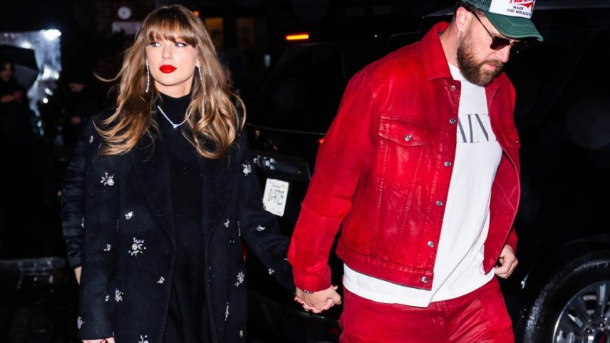 Taylor Swift e Travis Kelce não "buscam atenção" quando saem em público, disse o atleta em uma nova entrevista. (Foto: Reprodução)