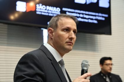 Secretário de Segurança Pública de São Paulo, Guilherme Derrite. (Foto: Marco A. Cardelino/Alesp)