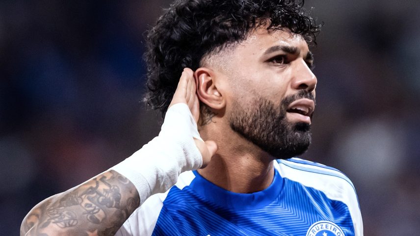 Gabigol comemora seu gol pelo Cruzeiro (Foto: Gustavo Aleixo / Cruzeiro)