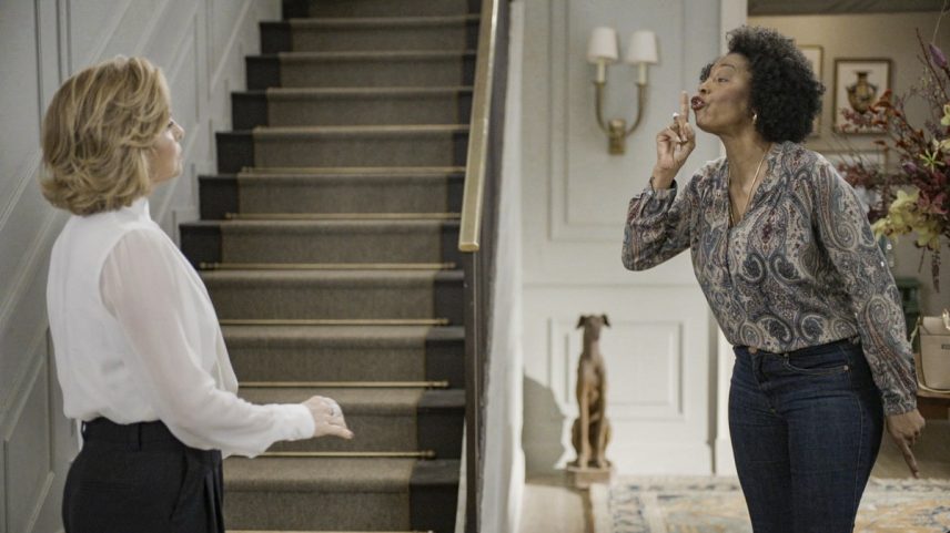 Odete (Debora Bloch) e Eunice (Edvana Carvalho) — Foto: Divulgação/TV Globo