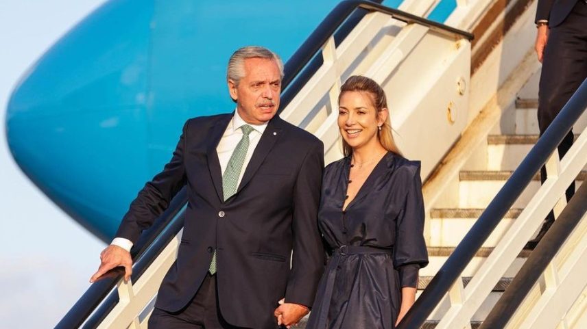O ex-presidente Alberto Fernández e a ex-primeira-dama Fabiola Yáñez, em visita à República Dominicana - 24/03/2023 (Foto: Reprodução do Instagram/@fabiolaoficialok)
