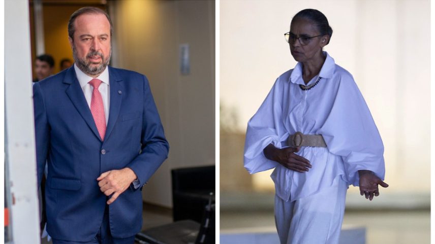 Ministros Alexandre Silveira (Minas e Energia) e Marina Silva (Meio Ambiente) (Foto: Montagem sobre fotos de Fabio Rodrigues-Pozzebom/Agência Brasil e Cristiano Mariz/Agência O Globo)