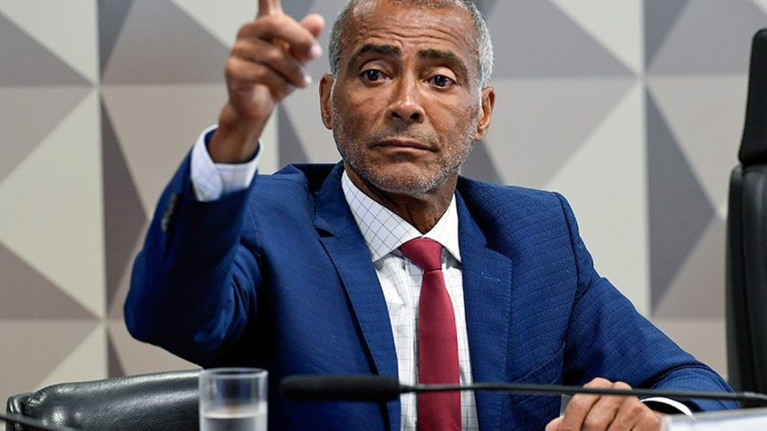 Senador Romário durante sessão da CPI das Apostas (Foto: Jefferson Rudy/Agência Senado)