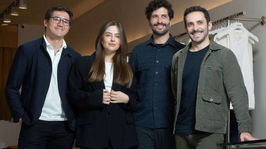 Tulio Landin (à esquerda), Luísa Morato, Felipe Siqueira e Augusto Caldas: cofundadores da Growth Brands esperam faturar R$ 60 milhões este ano e R$ 1 bi em 5 anos