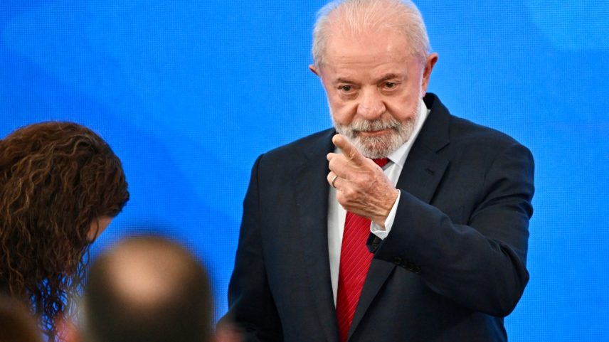 O presidente Lula durante evento no Palácio do Planalto - 23/07/2025 (Foto: EVARISTO SA/AFP)