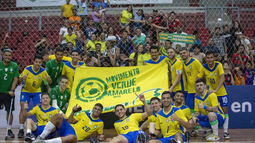 Seleção masculina de futsal, que terá jogos exibidos na RedeTV! (Foto: Leto Ribas/CBF)