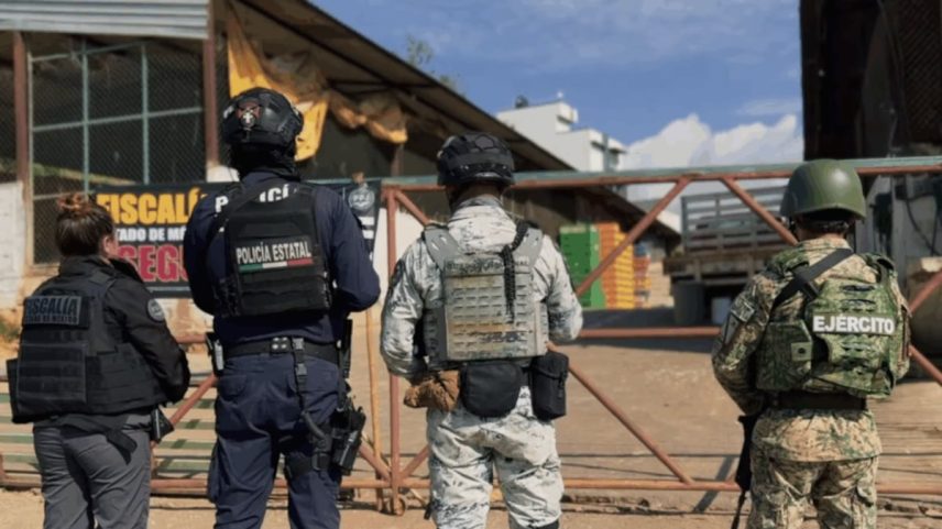 Autoridades na Operação Liberación no Estado do México. (Foto: FISCALÍA ESTADO DE MÉXICO)