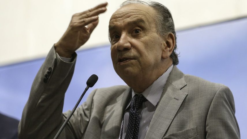 O então ministro das Relações Exteriores, Aloysio Nunes Ferreira, discursa em evento no Itamaraty (Foto: Agência Brasil/11-9-2018)