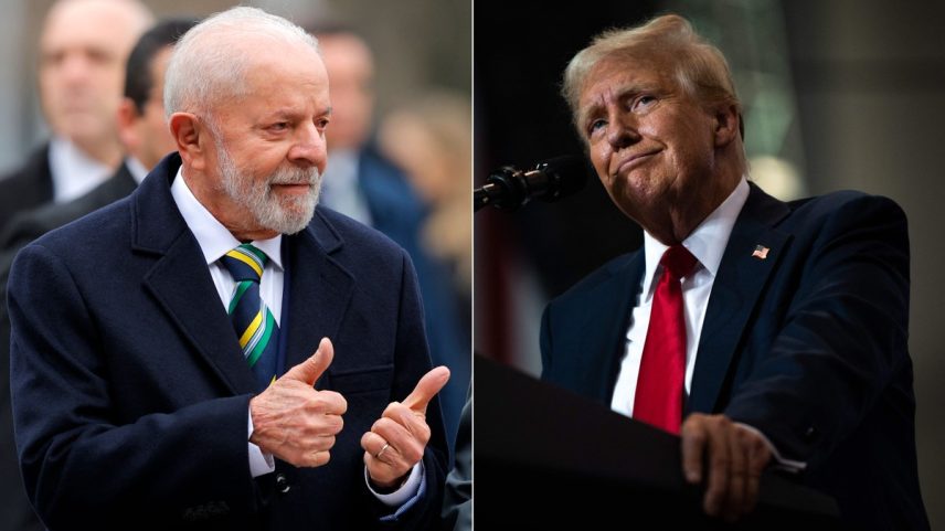 Lula tem comentado a possibilidade de Trump voltar à presidência dos EUA (Foto: Editoria de Arte)