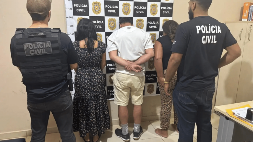 Trio foi preso por tráfico de pessoas com fins de adoção ilegal no Pará (Foto: Divulgação/Polícia Civil do Pará)