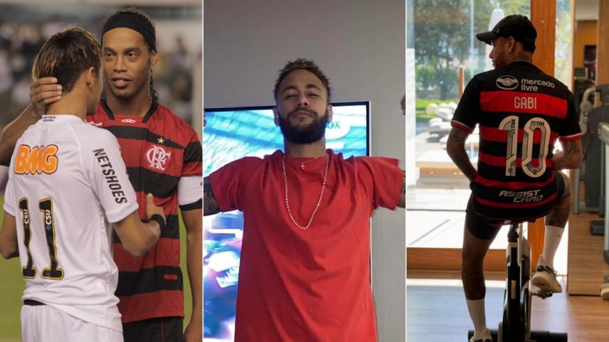 Neymar sempre expôs um desejo de jogar pelo Flamengo — Foto: Eliária Andrade / Agência o Globo
