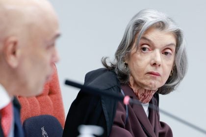 A ministra Cármen Lúcia acompanhou o voto de Moraes para condenar ré do 8 de Janeiro que celebrou depredação do STF. (Foto: Fellipe Sampaio /STF)