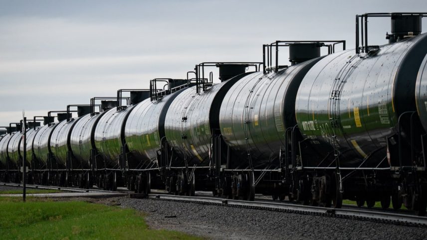 Vagões carregados de etanol: . (Foto: Al Drago/Bloomberg)