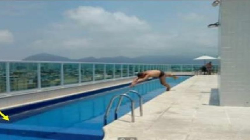 Imagens da piscina foram anexadas ao processo — Foto: Reprodução