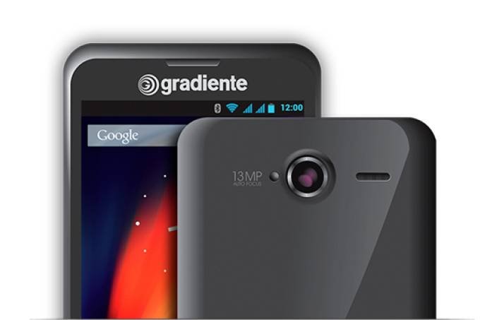 Um dos smartphones Android "Gradiente iPhone" lançado pela empresa brasileira antes da resolução da disputa judicial no STF (Foto: Divulgação)
