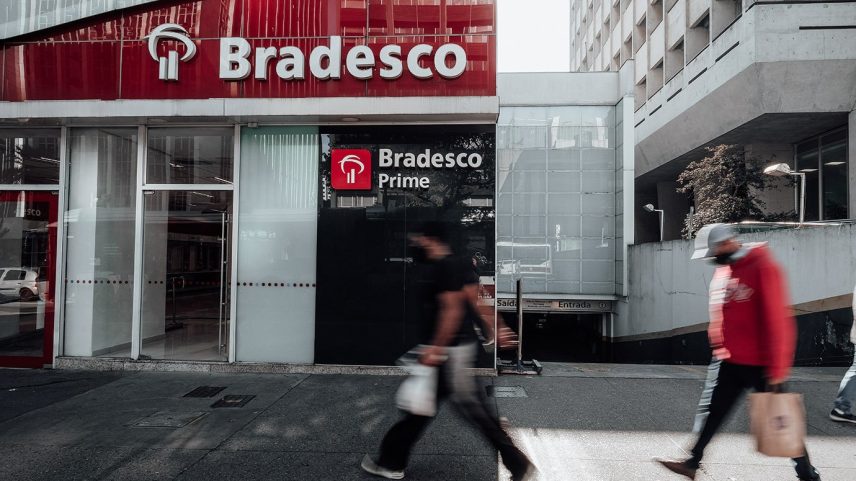 Agência Bradesco na Avenida Paulista, em São Paulo. (Foto: Eduardo Frazão/Exame)