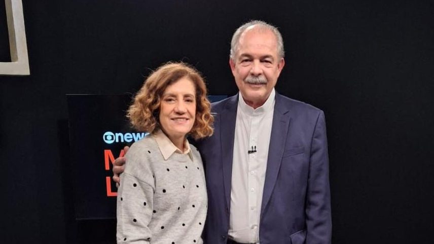 Míriam Leitão e Aloizio Mercadante (Foto: Divulgação)
