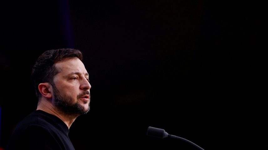 Presidente da Ucrânia, Volodymyr Zelensky, durante cúpula de líderes da UE em Bruxelas, na Bélgica - 19/12/2024 (Foto: Johanna Geron/Reuters)
