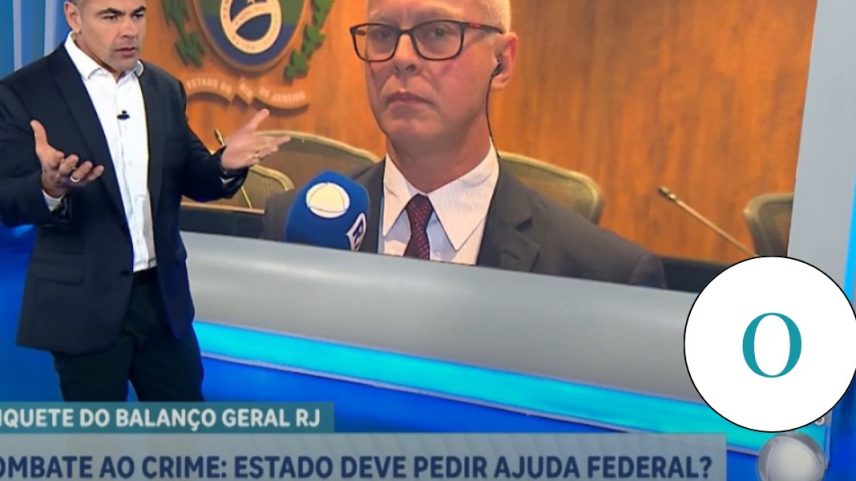 Nota 0: o comportamento do apresentador do 'Balanço Geral RJ' após abrir uma enquete (Foto: Reprodução)